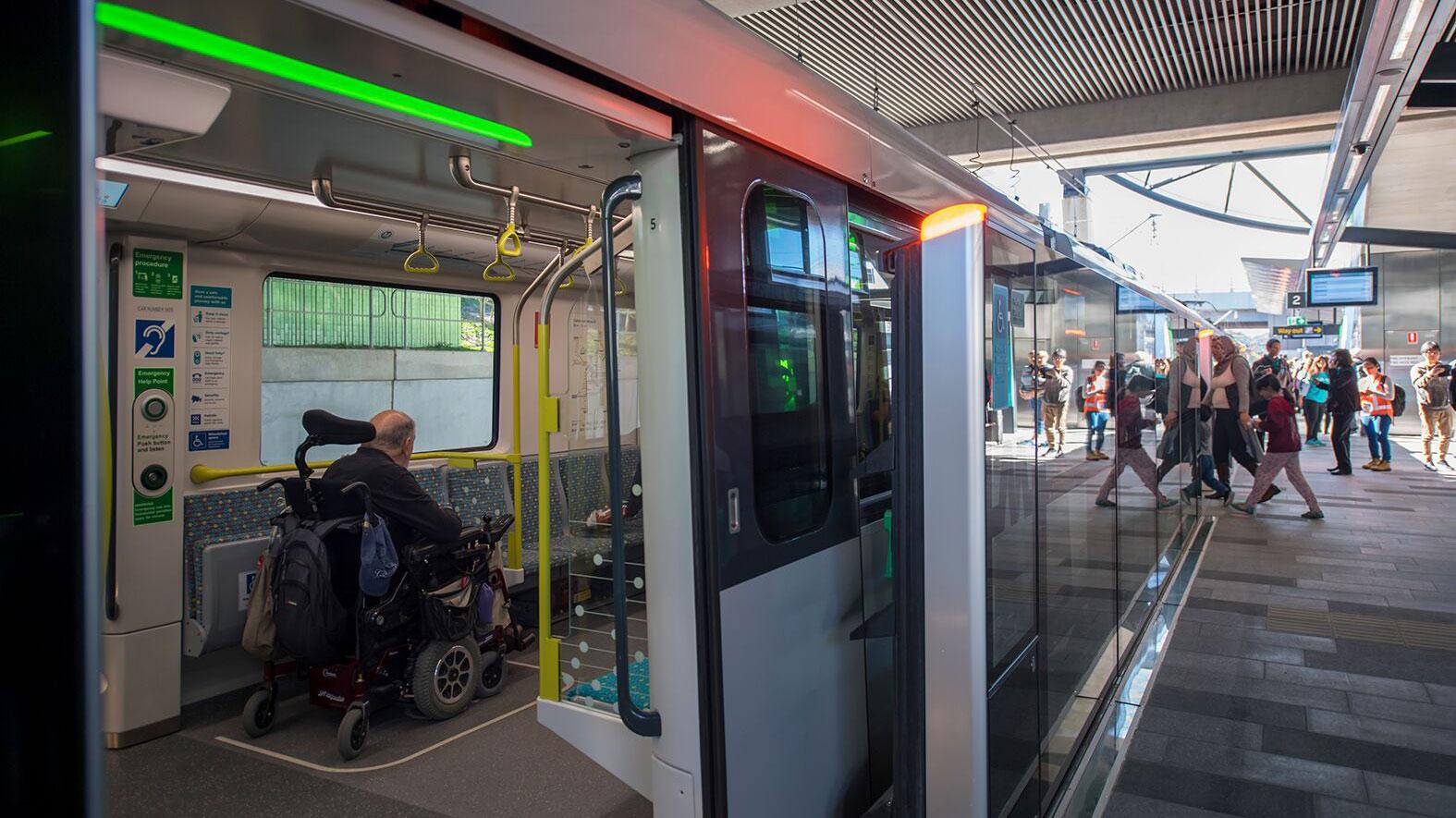 Sydney Metro Rail Train at the station