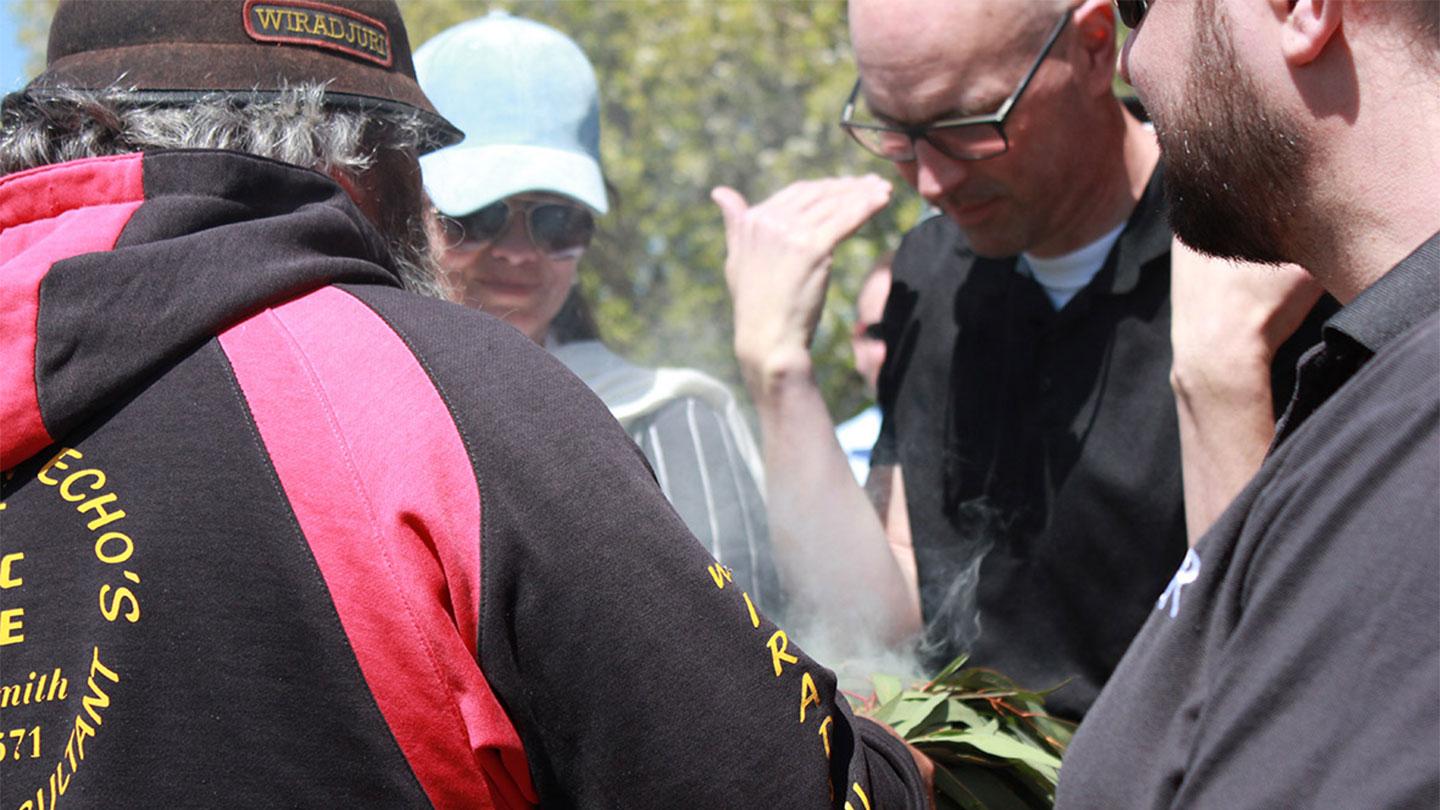 Traditional Aboriginal smoking ceremony is to cleanse heal and protect