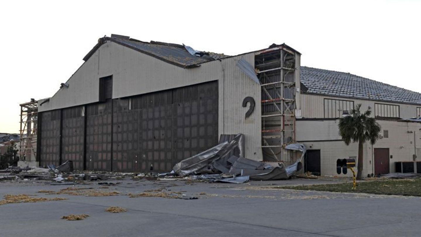 Tyndall Hanger Damage