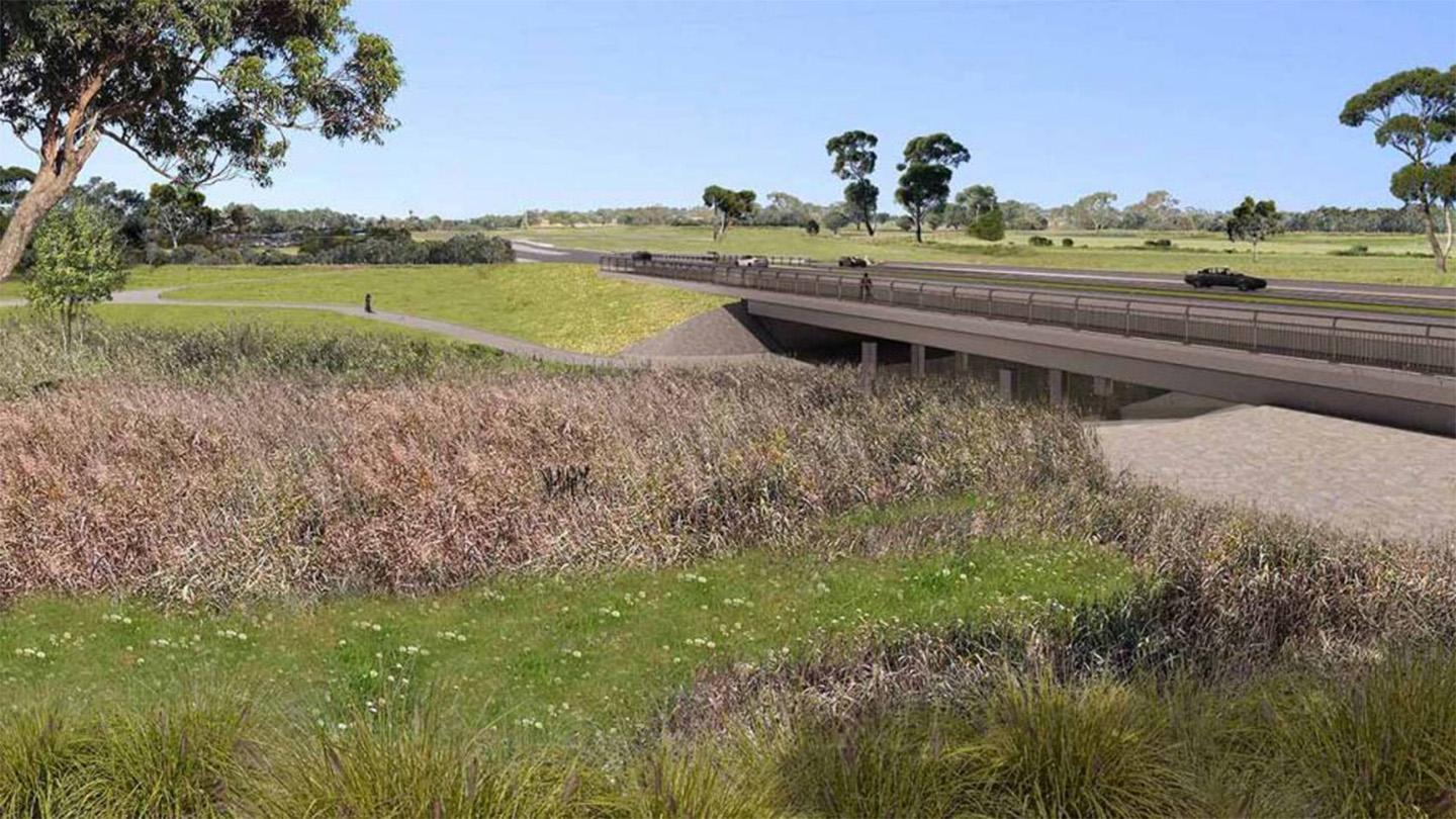 Artist Impression: Warun Ponds Creek Bridge